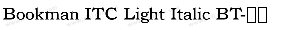 Bookman ITC Light Italic BT字体转换